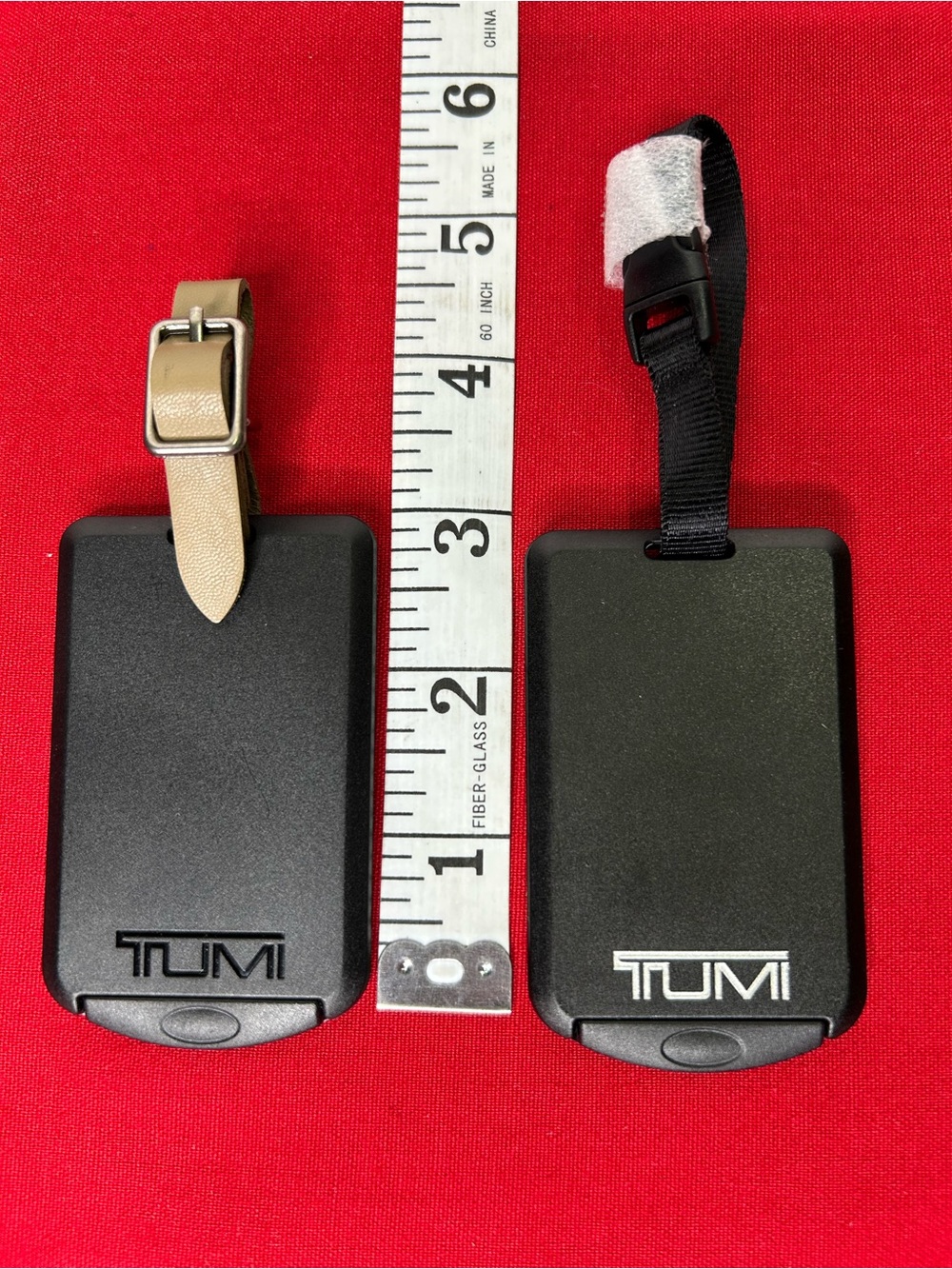 TUMI Black Luggage Tags Magnetic  Set of 2